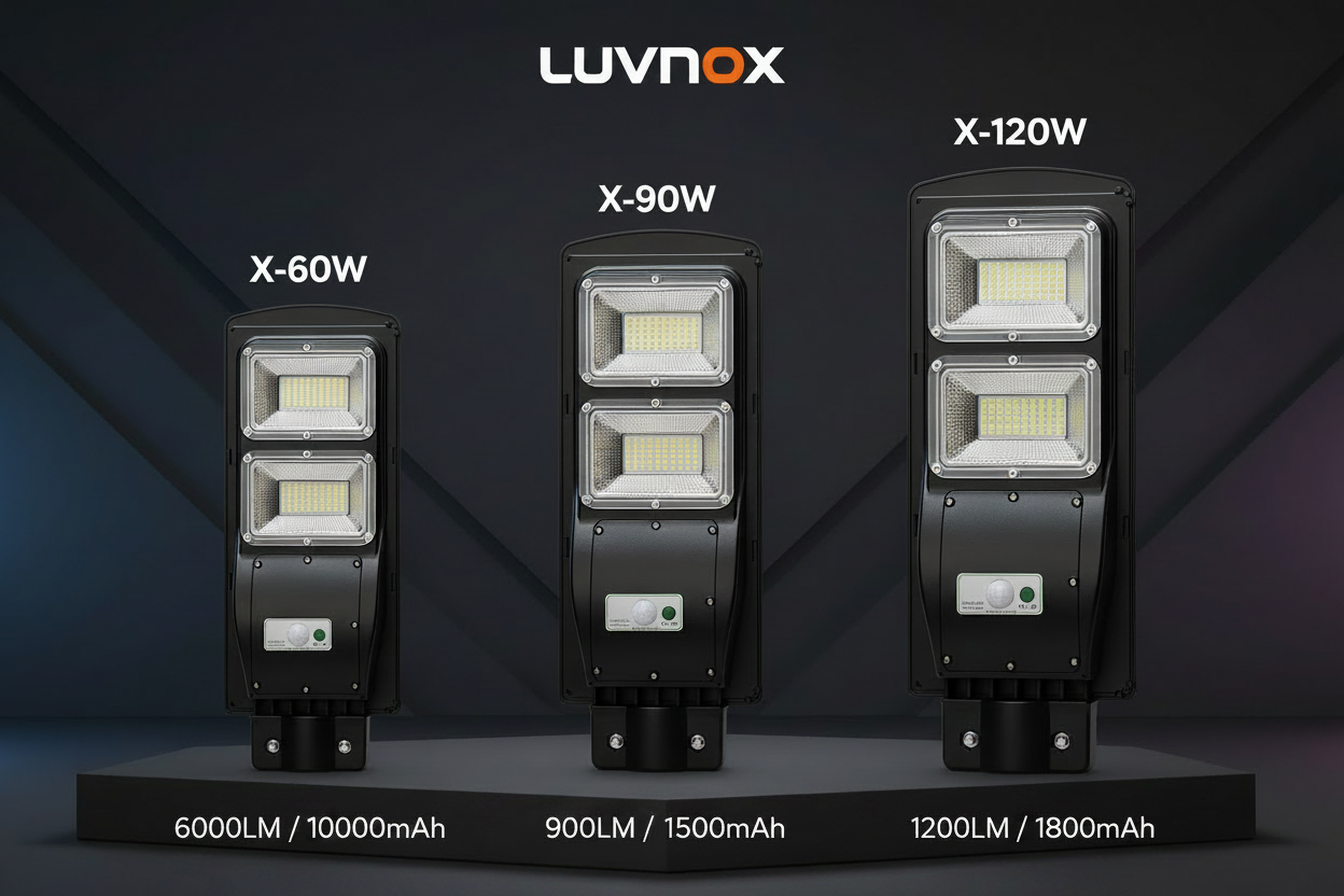 LUVNOX X-90W Solar Street Light | 9000LM
